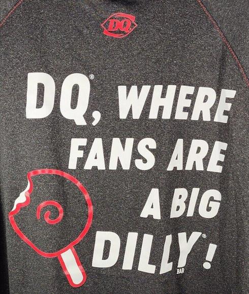 Dairy Queen Red Ribbon Shirt Size Large DQ, Where Fans Are A Big Dilly Bar! EUC - Picture 1 of 8